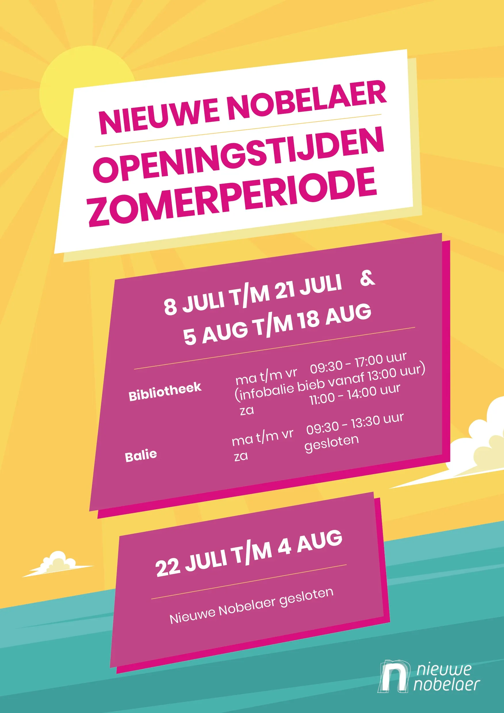 nieuwe nobelaer zomersluiting