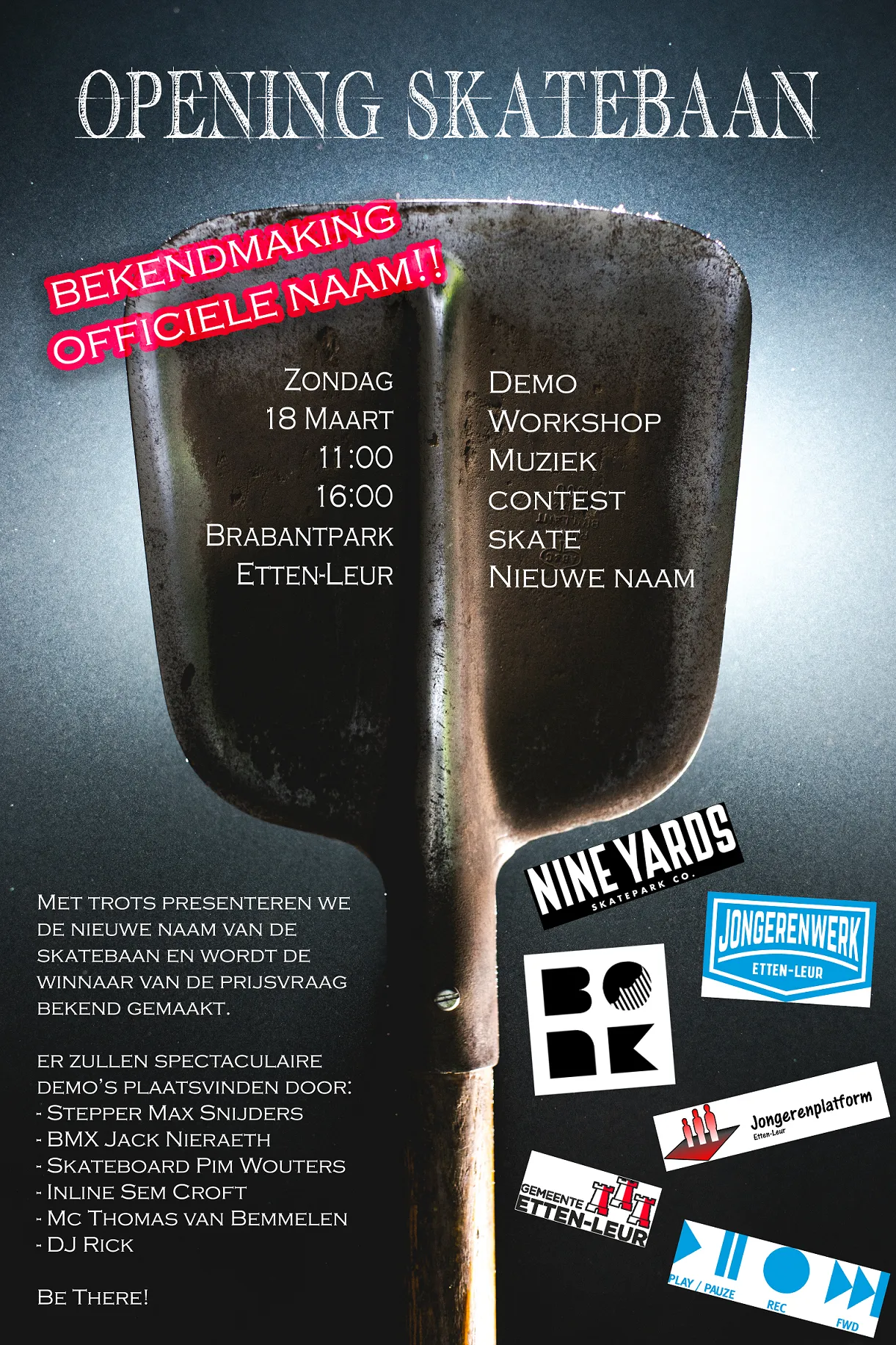 poster opening skatebaan deel twee
