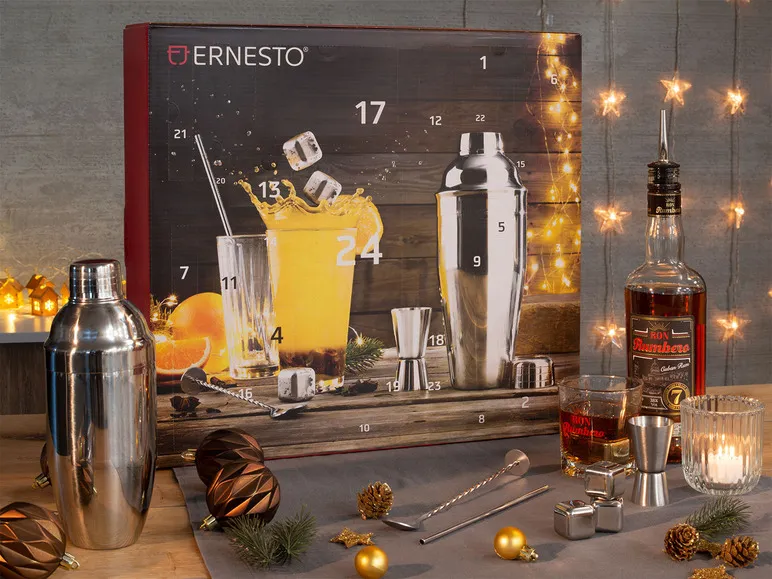 adventskalender met cocktailaccessoires
