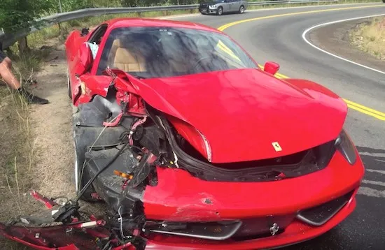ferrari crash