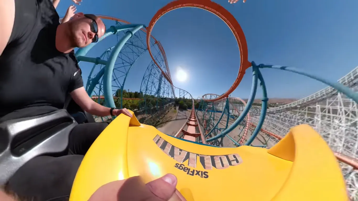 trippy rollercoaster video