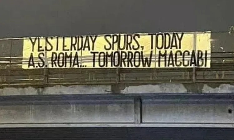 ita mourinho vise par une banderole antisemite striscione lazio contro mourinho 750x450 314261