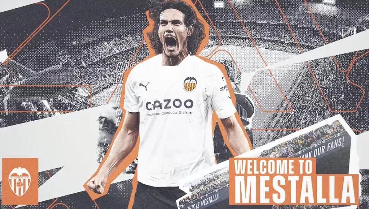 officiel edinson cavani signe deux ans a valence edinson cavani 349107