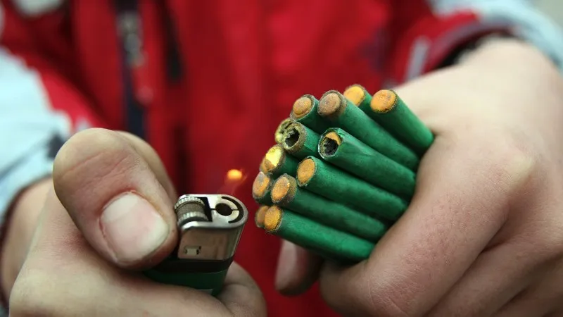10 vuurwerk goud oker