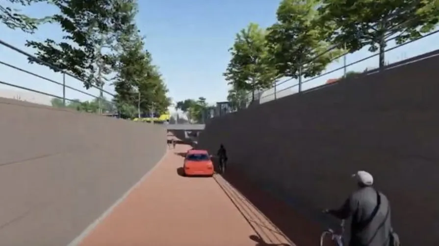 auto te gast tunnel rijen2