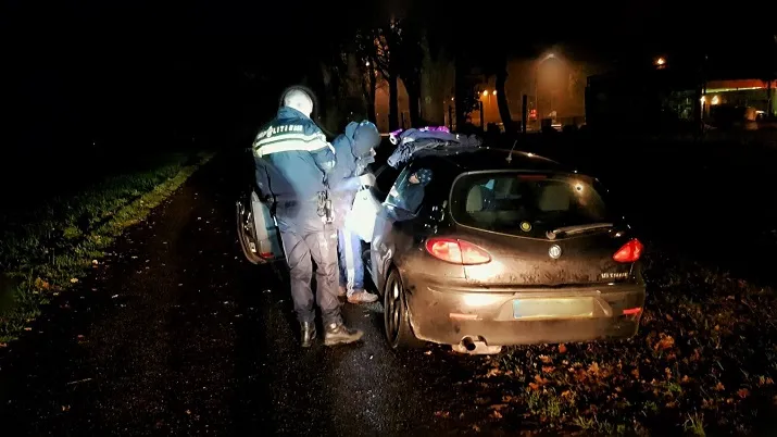 bestuurder aangehouden