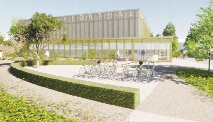 energieneutrale sporthal ontwerp voorzijde gebouw23335