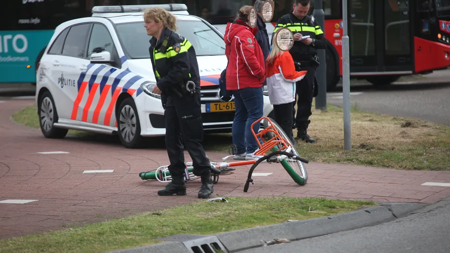 fietser aangereden rotonde