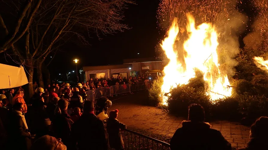 kerstboomverbranding rijen