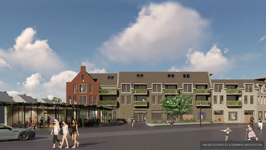 sfeerimpressie centrumplan rijen frontaal met paviljoen a3