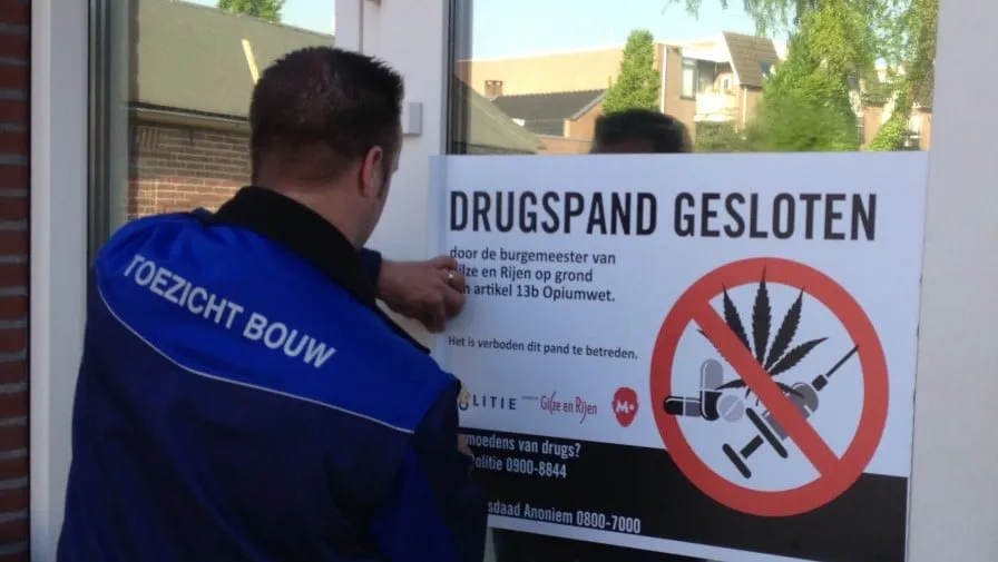 sluiting drugspand stock