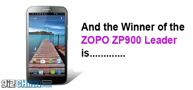 winner of zopo zp900 leader