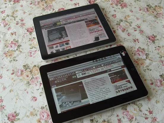 android tablet side by side with ipad