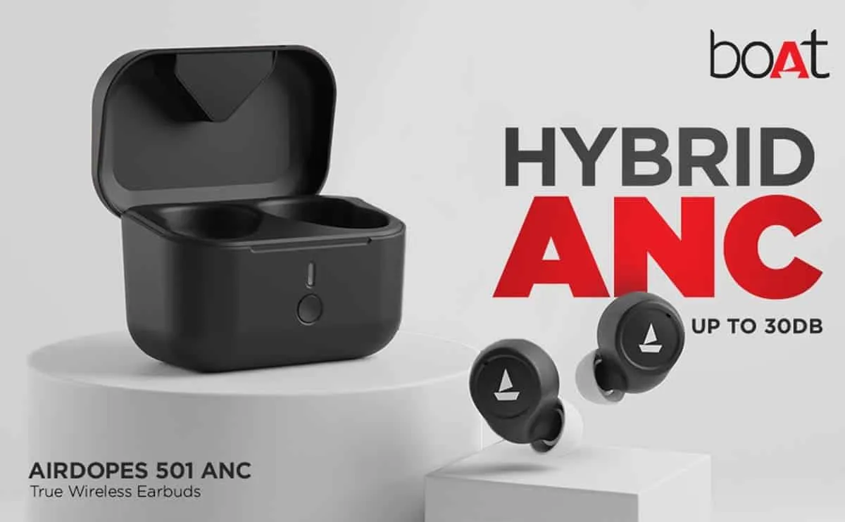 boat airdopes 501 anc tws earbuds launched in india