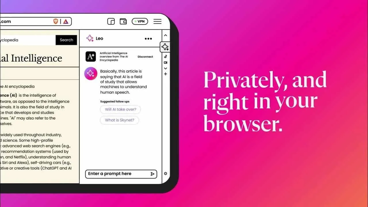 brave leo on android