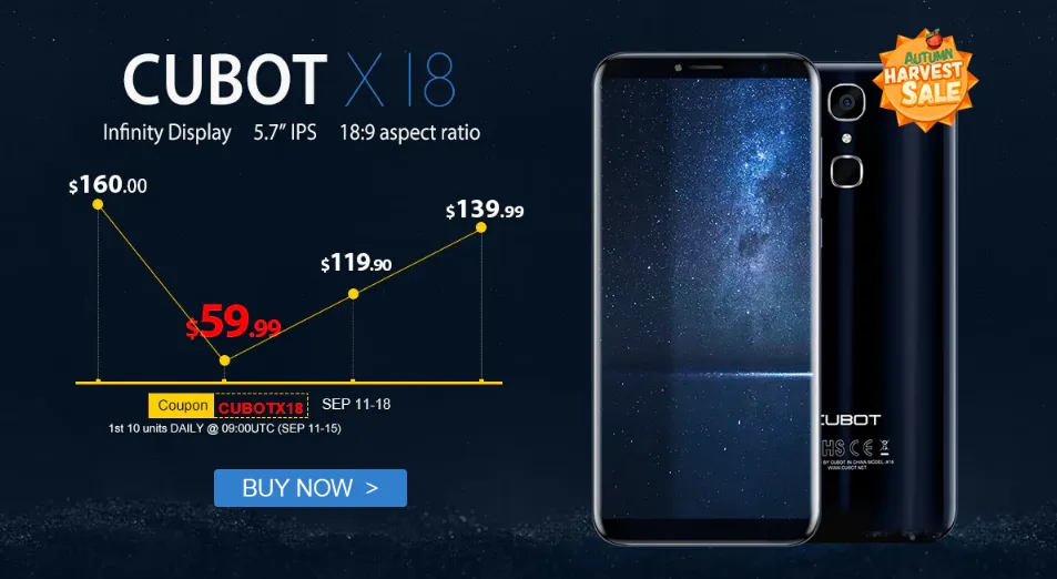 cubot x18 presale 2