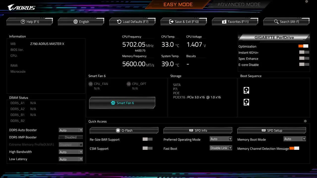 essential bios settings