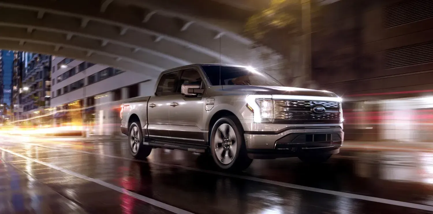 ford f 150 lightning electric truck a