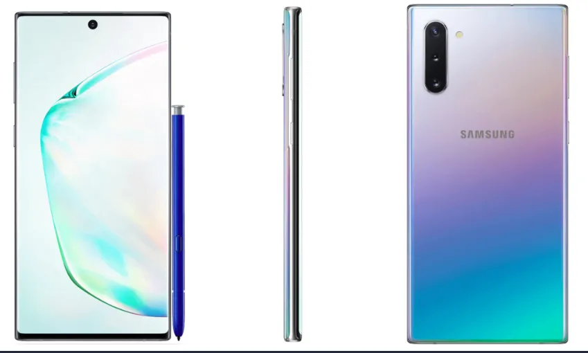 galaxy note 10 white leak
