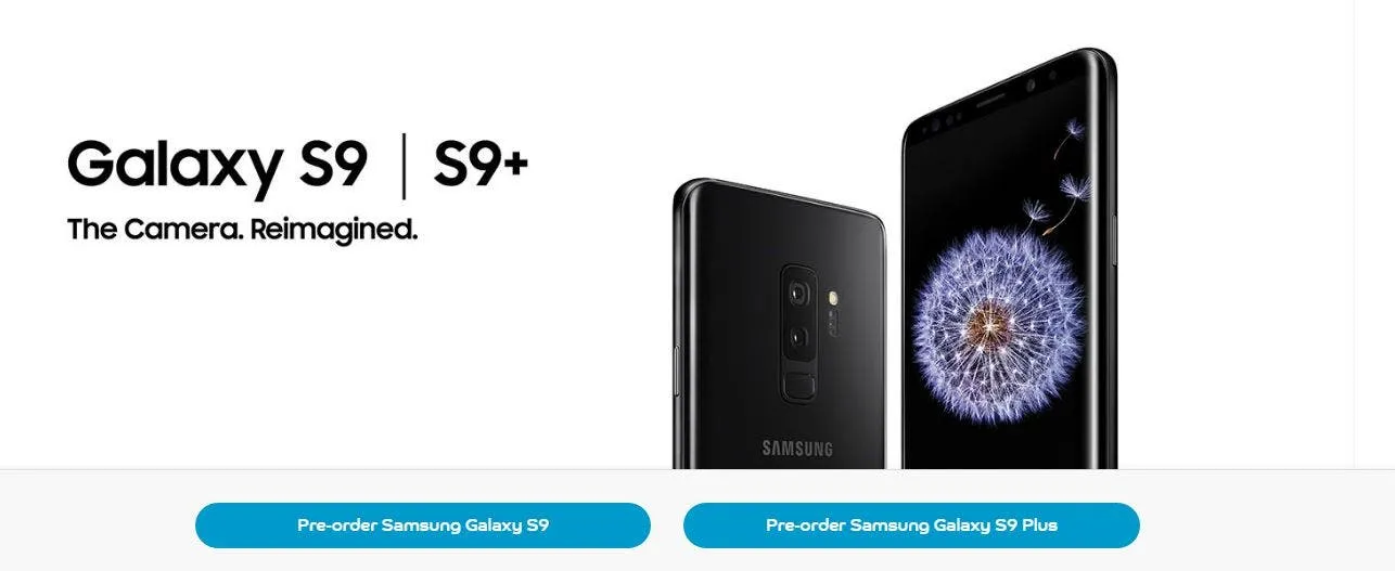 galaxy s9 pre order