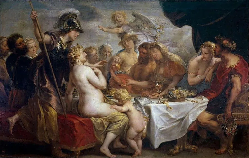 golden apple of discord by jacob jordaens