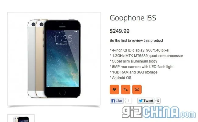 goophone i5s specification hero