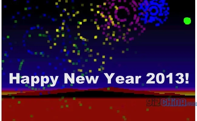 happy new year 2013 pixel art