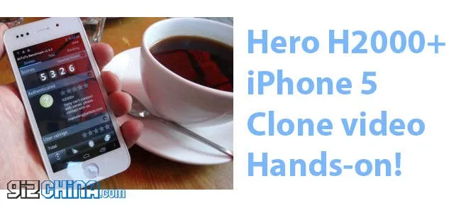 hero h2000 iphone 5 clone hands on video hero