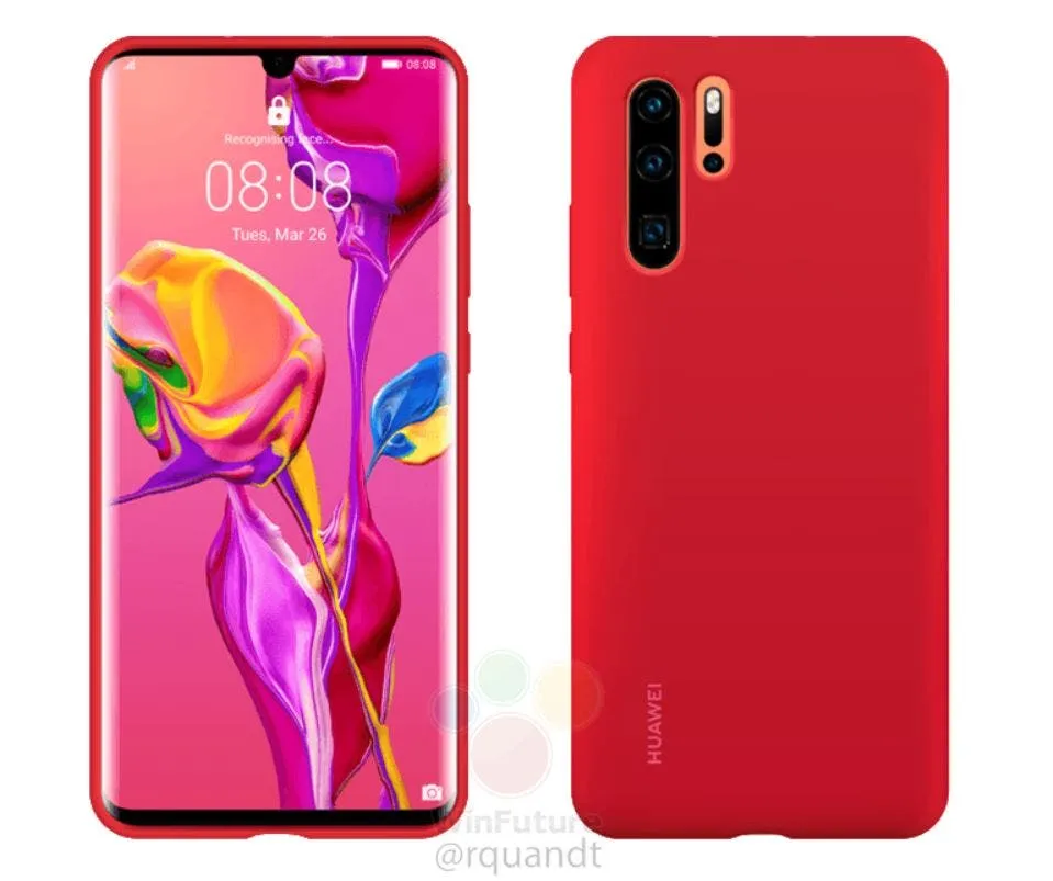 huawei p30 pro with red case