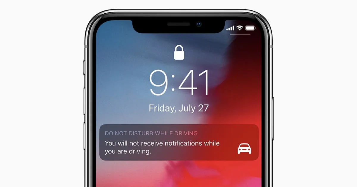 ios12 do not disturb driving social card