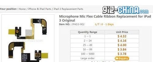 ipad 3 components on sale china