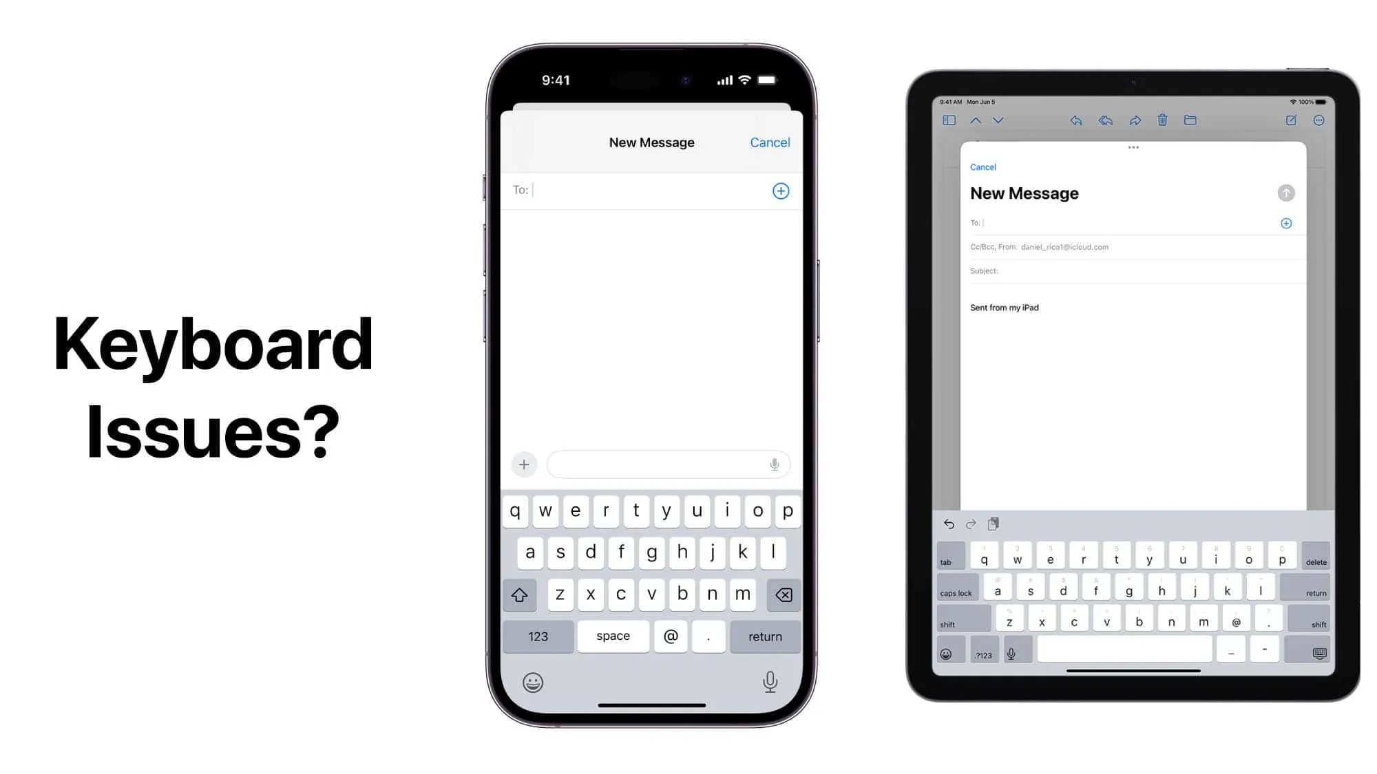 iphone or ipad keyboard not working