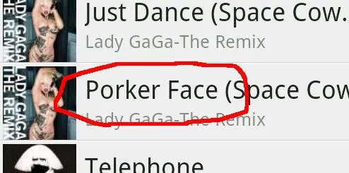 lady gaga porker face meizu m9 thumb