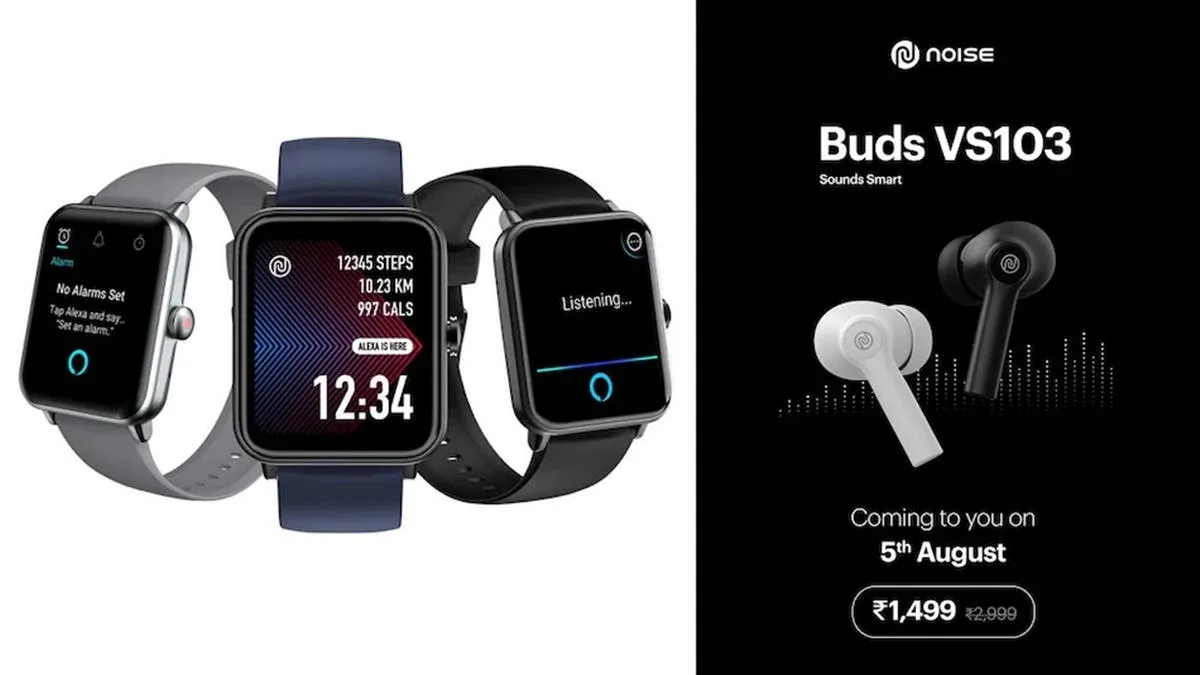 noise colorfit pro 3 assist smartwatch noise buds vs103 tws earbuds india launch