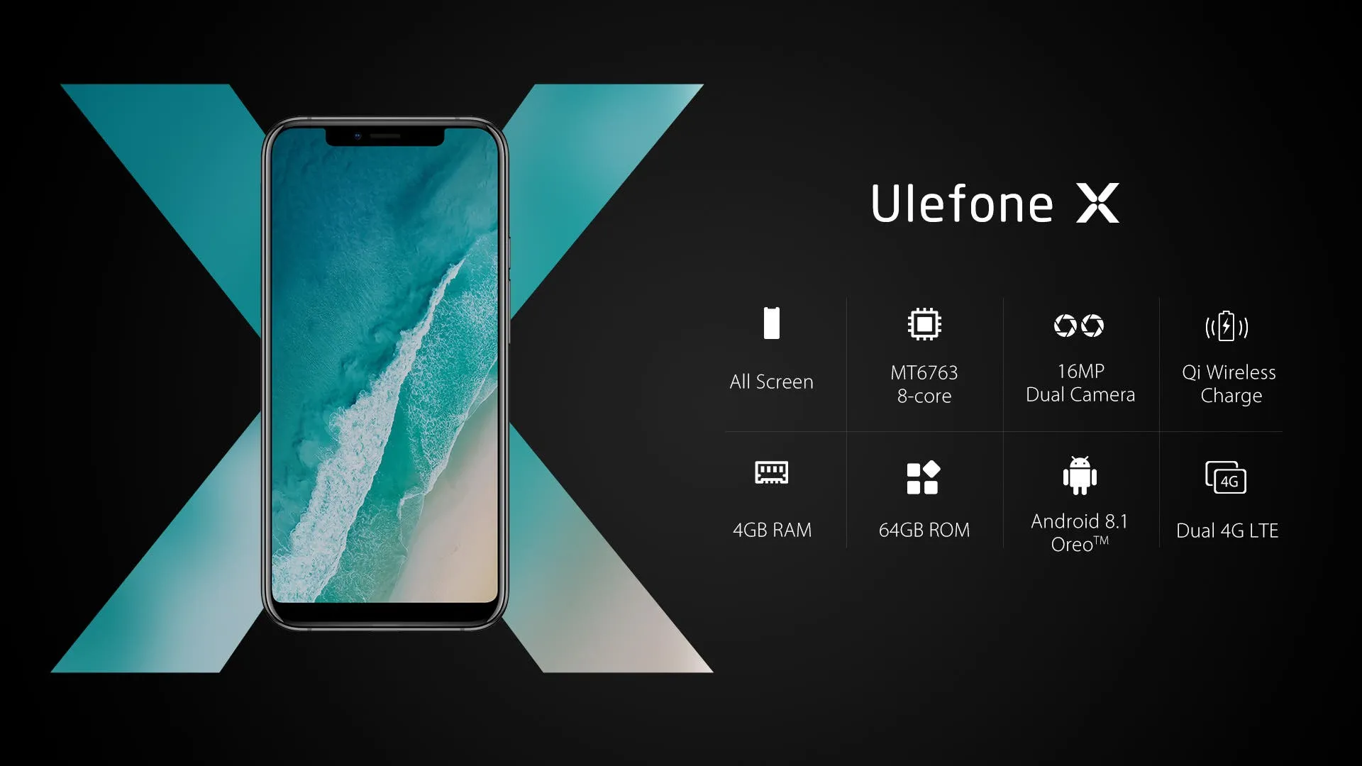 notch screen ulefone x1080 en