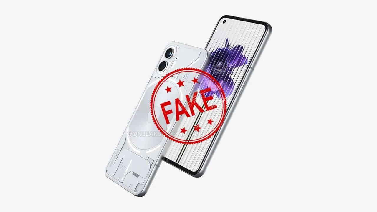 nothing phone 2 render fake