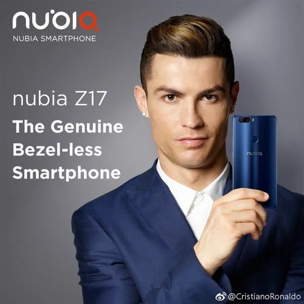 nubia z17 back teased c ronaldo