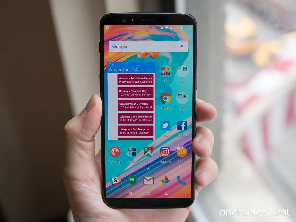 oneplus 5t screen full