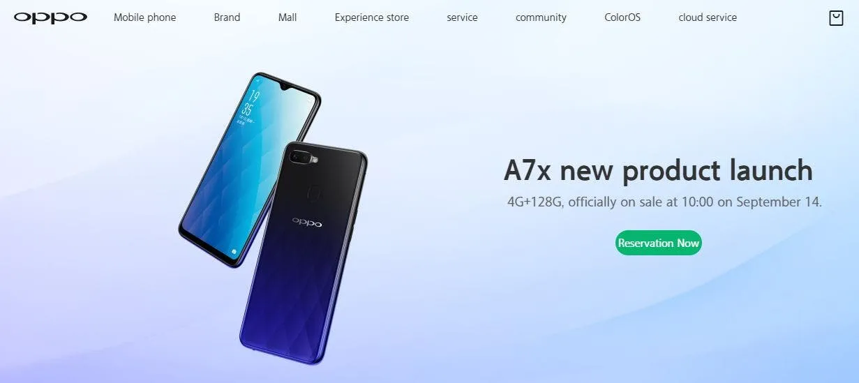 oppo a7x reservation