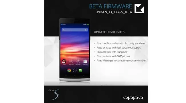 oppo find 5 beta firmware