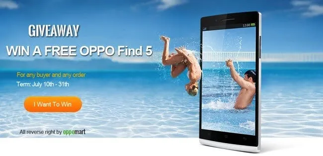 oppo find 5 giveaway