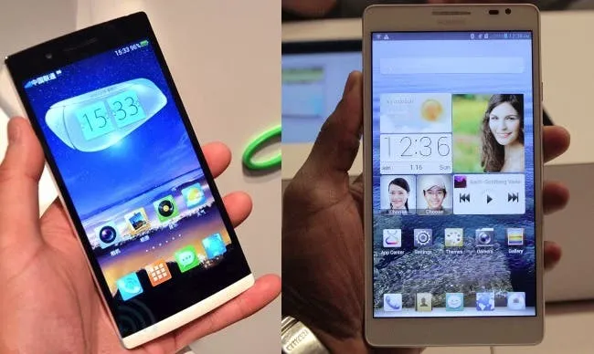 oppo find 5 vs huawei ascend mate