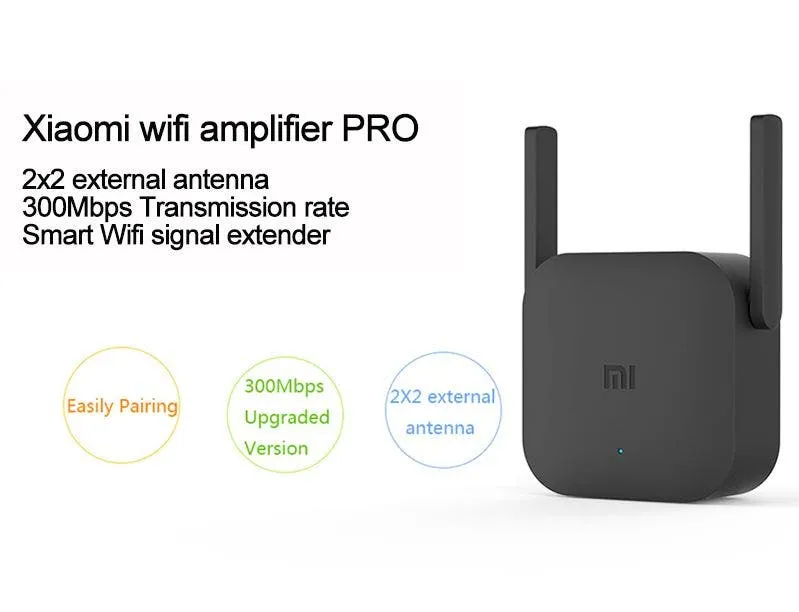 original xiaomi wifi repeater pro 300m wifi amplifier 2 4g wifi signal extender roteador app control