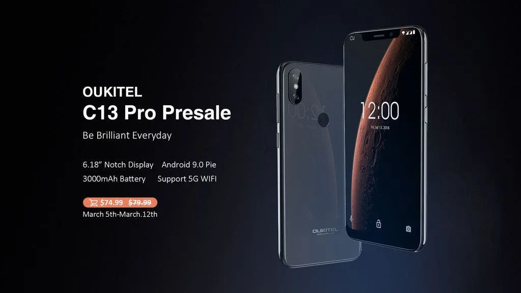 oukitel c13 pro presale