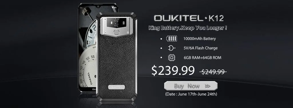 oukitel k12 presale on gearbest
