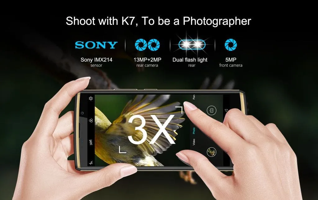 oukitel k7 sony imx214 camera