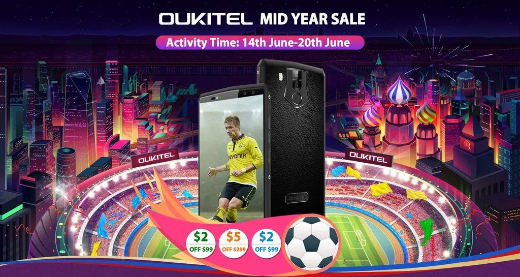 oukitel mid year sale for world cup 2018