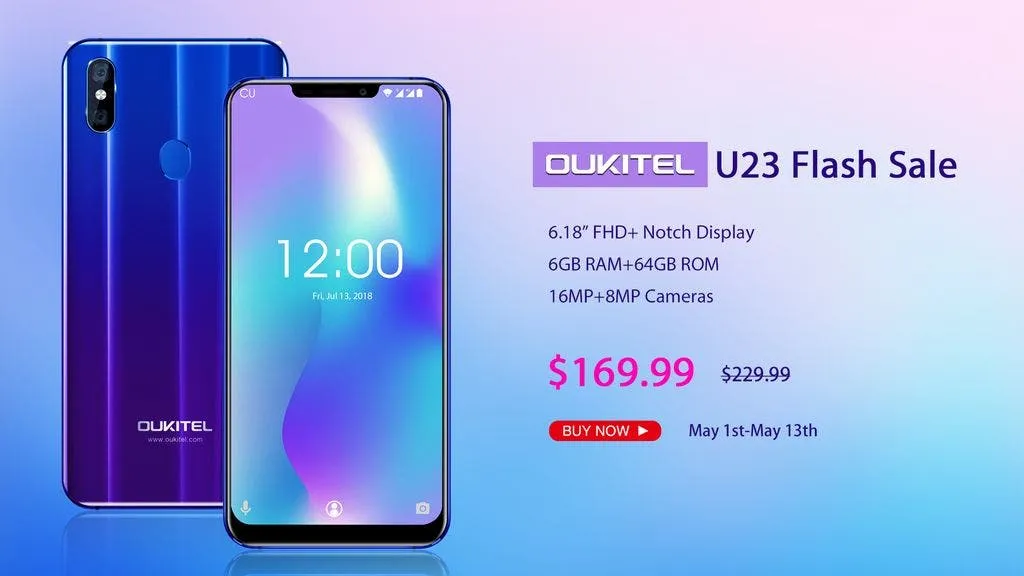 oukitel u23 flash sale