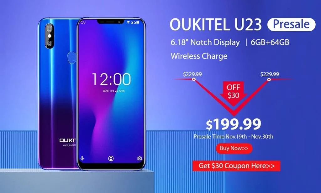 oukitel u23 presale flash sale