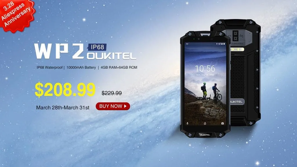 oukitel wp2 aliexpress anniversary sale